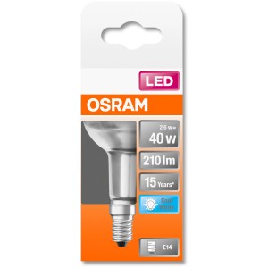 Osram LED Reflektorlampe E14, 2,6W, neutralweiß, in Verpackung.