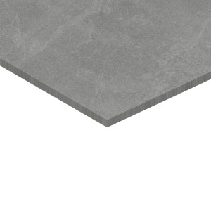 Graue Feinsteinzeug Terrassenplatte Station Iron, 60x60 cm, Rutschhemmung R11.