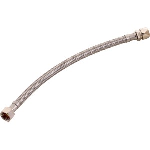 Flexibler Armaturen-Schlauchverbinder, 300 mm, Edelstahl, für Wasseranschluss.