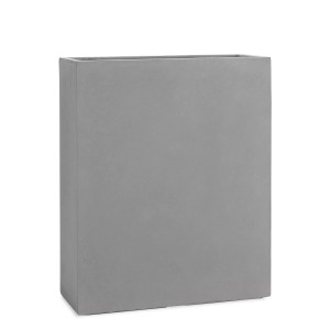 Grauer Pflanzwerk® Pflanzkübel Divider, 72x60x25 cm, aus robustem Fiberglas-Steingemisch.