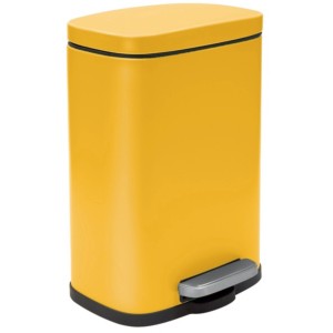 Spirella Akira Kosmetikeimer, 5 l, Safran Matt, mit Fußpedal und Softclose.