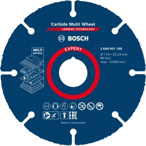Bosch Expert Trennscheibe Carbide Multi Wheel, 115 mm, für Winkelschleifer.