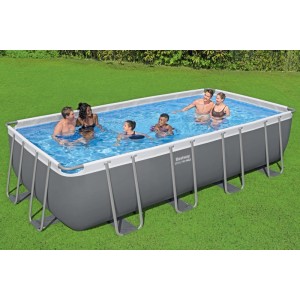 Bestway Steel Pro MAX Pool 549x274x122 cm Grau eckig mit Sandfilteranlage