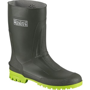 Safety&More Arbeitsstiefel Mega, schwarz-lime, Gr. 39. Rutschfeste Arbeitsschuhe für optimalen Schutz.