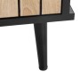 okwish Kommode mit Schiebetüren Schublade Wohnzimmer 160x40x80cm Eiche Schwarz_10