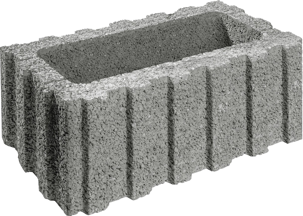 Premac Pflanzstein Rasterflor Grau 60 x 40 x 25 cm kaufen bei OBI