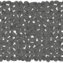 Anthrazitfarbene Spirella Wanneneinlage Riverstone (75x36 cm) in Steinoptik mit Saugnäpfen.