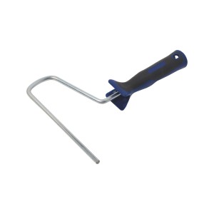 LUX Farbroller-Bügel mit 2K-Softgriff, 18 cm breit, in Schwarz und Blau.