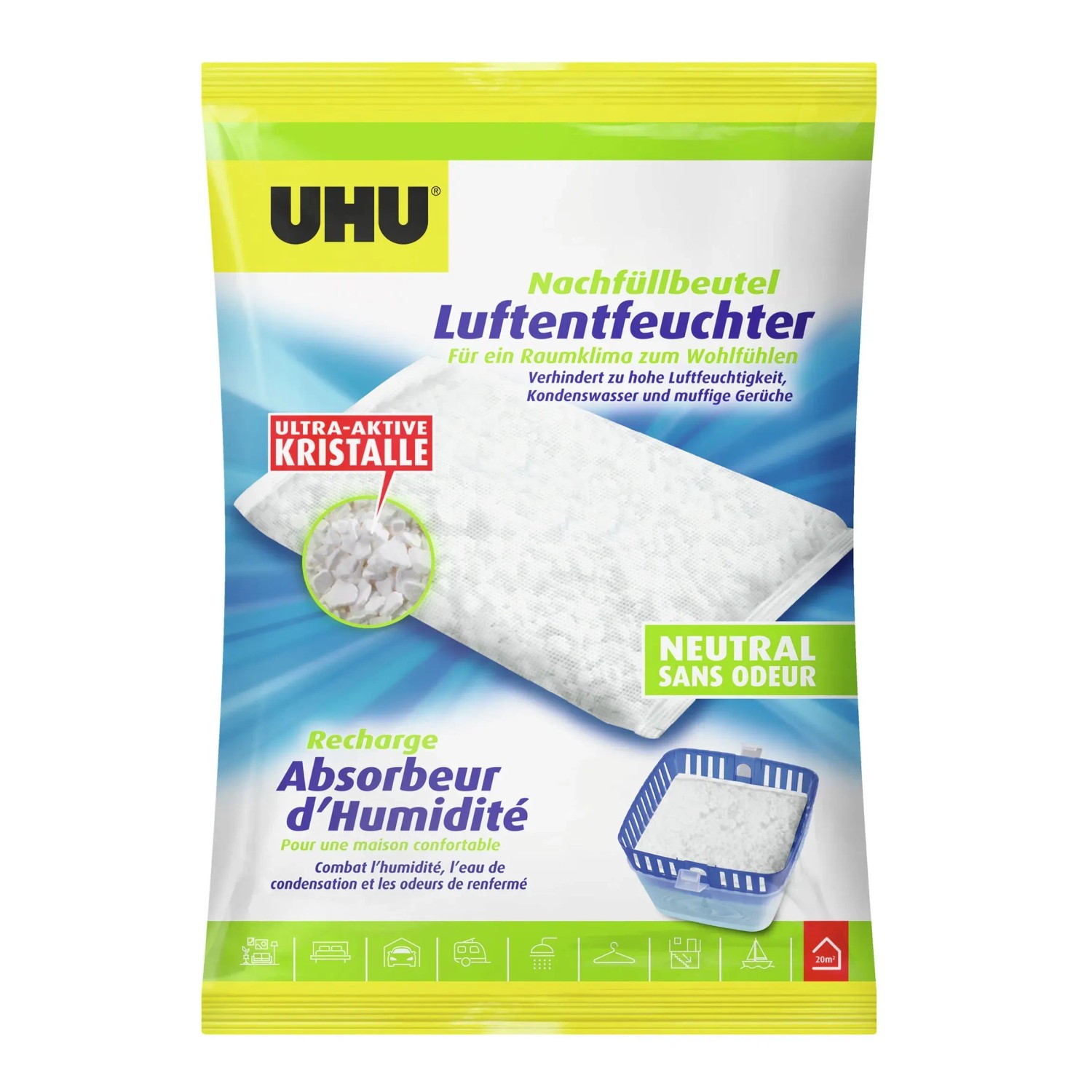 UHU Luftentfeuchter UHU Original Luftentfeuchter Nachfüllbeutel 450g