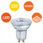 Osram GU10 LED Leuchtmittel, 2,6 W, warmweißes Licht, lange Lebensdauer.