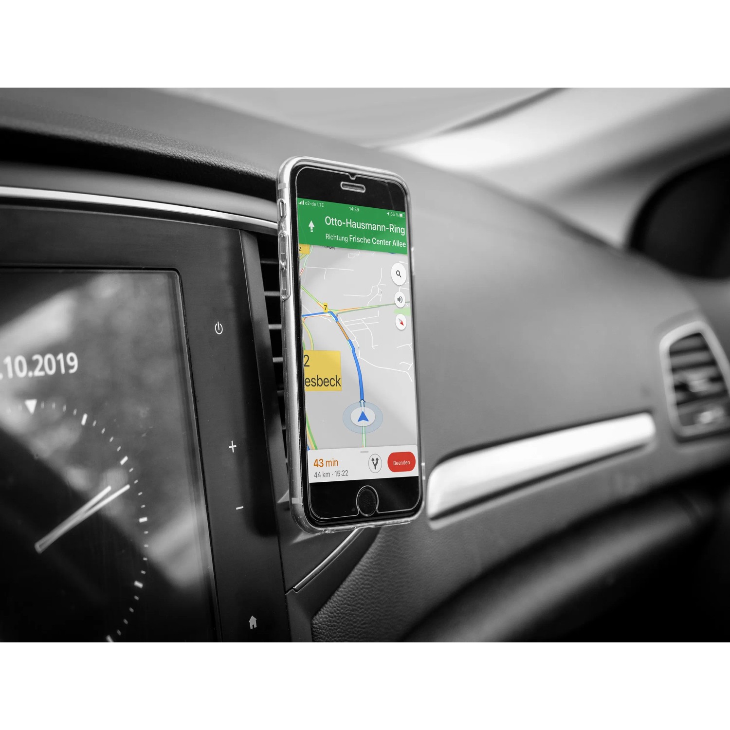 Eufab magnetischer Handyhalter zur Befestigung am Lüftungsgitter im Auto.