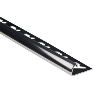 Viertelkreis-Abschlussprofil Edelstahl poliert 12,5 mm x 2,5 m