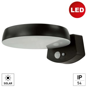 Anthrazitfarbene E2 Elektro SOLARIS-1 LED Außenwandleuchte mit Sensor, 375lm und IP54.