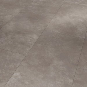 Dunkelgrauer Parador Vinylboden in Betonoptik mit Steinstruktur und 4-seitiger Fase.