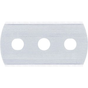 LUX Ersatzklinge 0,4 mm für Teppichmesser, Dreilochklinge mit Rundkopf.