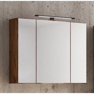 Held Möbel 3D-Spiegelschrank Rom 80 cm Wotaneiche