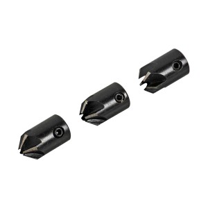 LUX HSS-Aufstecksenker-Satz, 3-teilig, für Bohrer 3 mm, 4 mm und 5 mm, brüniert.