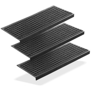 BigDean 3 Stück Stufenmatten Aus Gummi 75 X 25 Cm Outdoor Treppenstufenmatten Anti Rutsch Gummimatten Wild Design