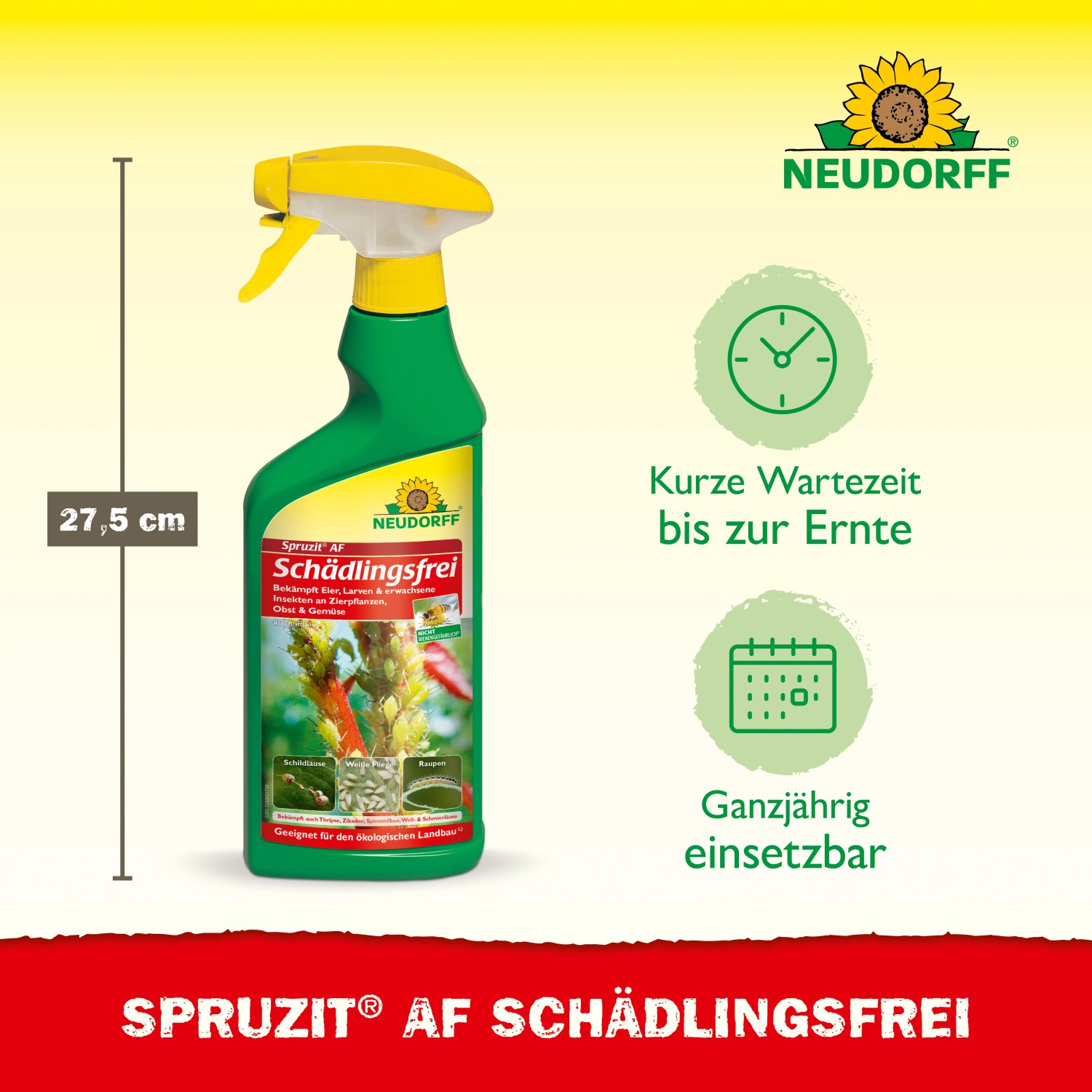 Neudorff Spruzit AF Schädlingsfrei 500ml Sprühflasche zur Schädlingsbekämpfung.