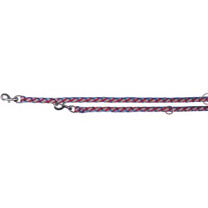 Reflektierende Jollypaw V-Leine, blau-rot, 2 m lang, für große Hunde.