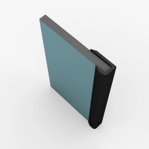 Aurlane Abschlussprofil Schwarz mit Aluminium Profil 1 cm x 0,5 cm x 210 cm