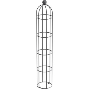 Eleo Obelisk Messina klein, pulverbeschichtet in DB703 Anthrazit, Rankhilfe für Pflanzen.