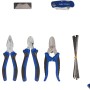 Werkzeugsortiment im Koffer: LUX Werkzeugkoffer 151-teilig mit Zangen, Schraubendrehern und Säge.