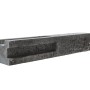 Betongrauer Eckpfosten (130 cm) für doppelseitigen Betonzaun. Sichtschutzzaun-Zubehör.