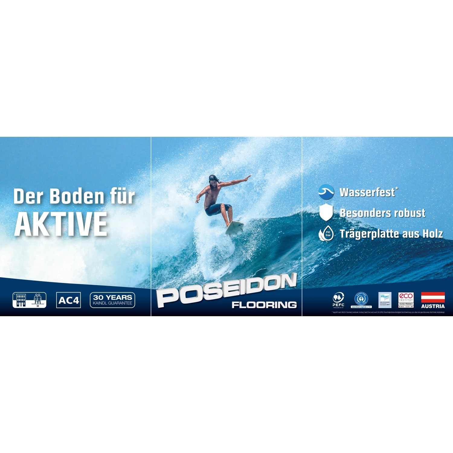 Kaindl Poseidon Laminat California Oak: Wasserfestes Laminat für aktive Menschen.