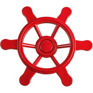 Rotes SwingKing Steuerrad, Ø 21,5 cm, aus Kunststoff für Gartenspielgeräte.