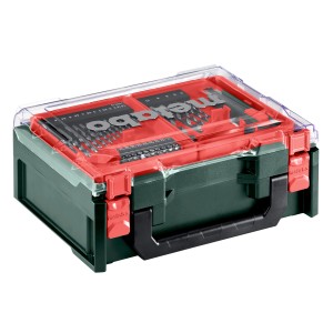 Metabo Akku-Bohrschrauber PowerMaxx BS Basic Set mit 41-teiligem Zubehör im Koffer.