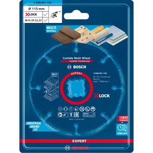 Bosch Expert Carbide Multi Wheel Trennscheibe, Ø 115mm, X-Lock Aufnahme für Winkelschleifer.