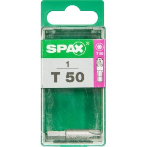 Spax Bit T-Star Plus T50 in grüner Verpackung, Schrauberbit für optimalen Halt.