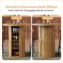 okwish Bartisch mit Stauraum MDF Holzoptik Bar Wohnzimmer 60x60x91.6cm Natur_8
