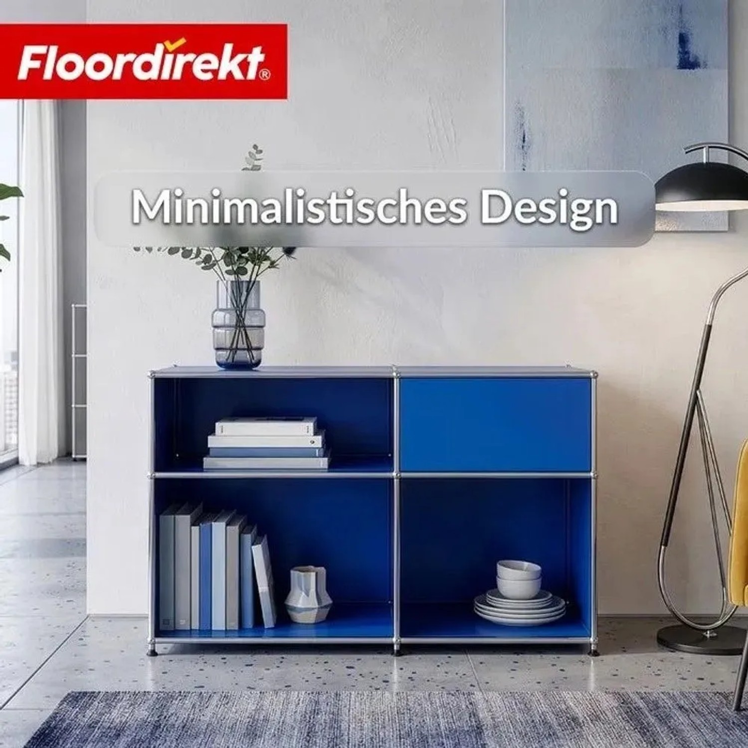 Floordirekt Metallregal Concept Epure MK-030 Standregal Sideboard 88 x 40 x 65 cm Blau kaufen bei OBI