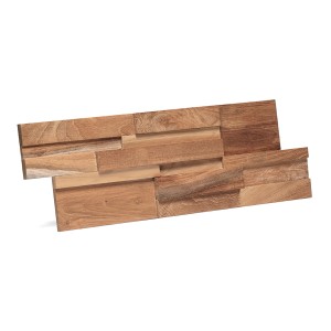 Rebel of Styles Holzverblender UltraWood Ferrano, braune Teakholz Wandverkleidung für Innenräume.