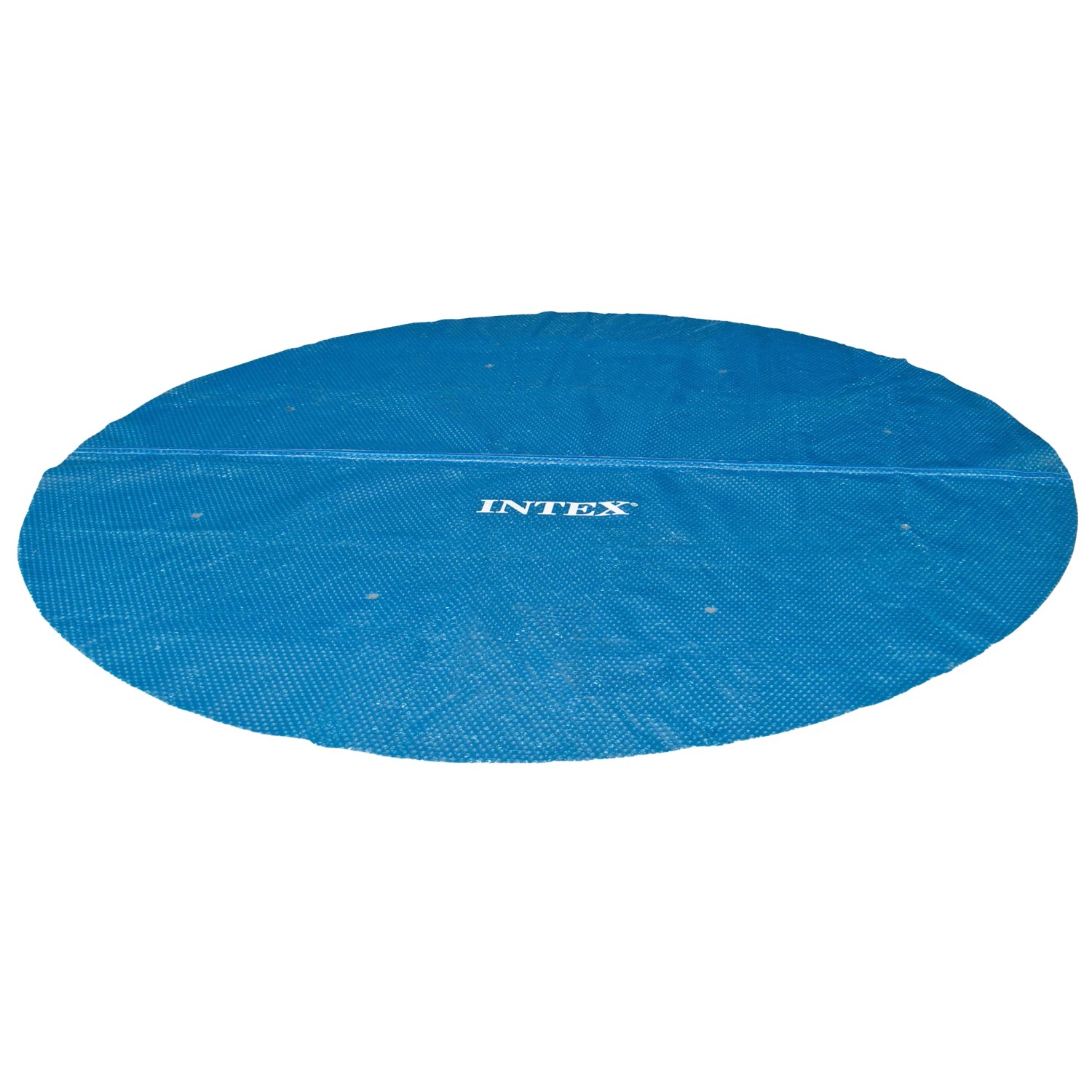 Blaue Intex Solarplane für Easy & Frame Pools, Ø 549 cm. Pool Solarabdeckung zur Erwärmung des Poolwassers.