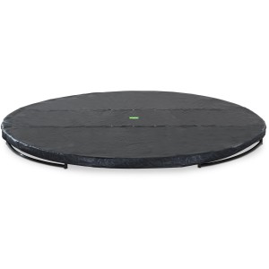 Schwarze EXIT Premium Abdeckplane für Trampolin Ø366cm, schützt vor Witterung und Schmutz.