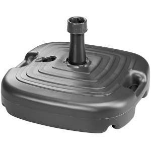 Anthrazitfarbener Schneider PE-Schirmständer, ca. 20 Liter, für Gartenschirme.