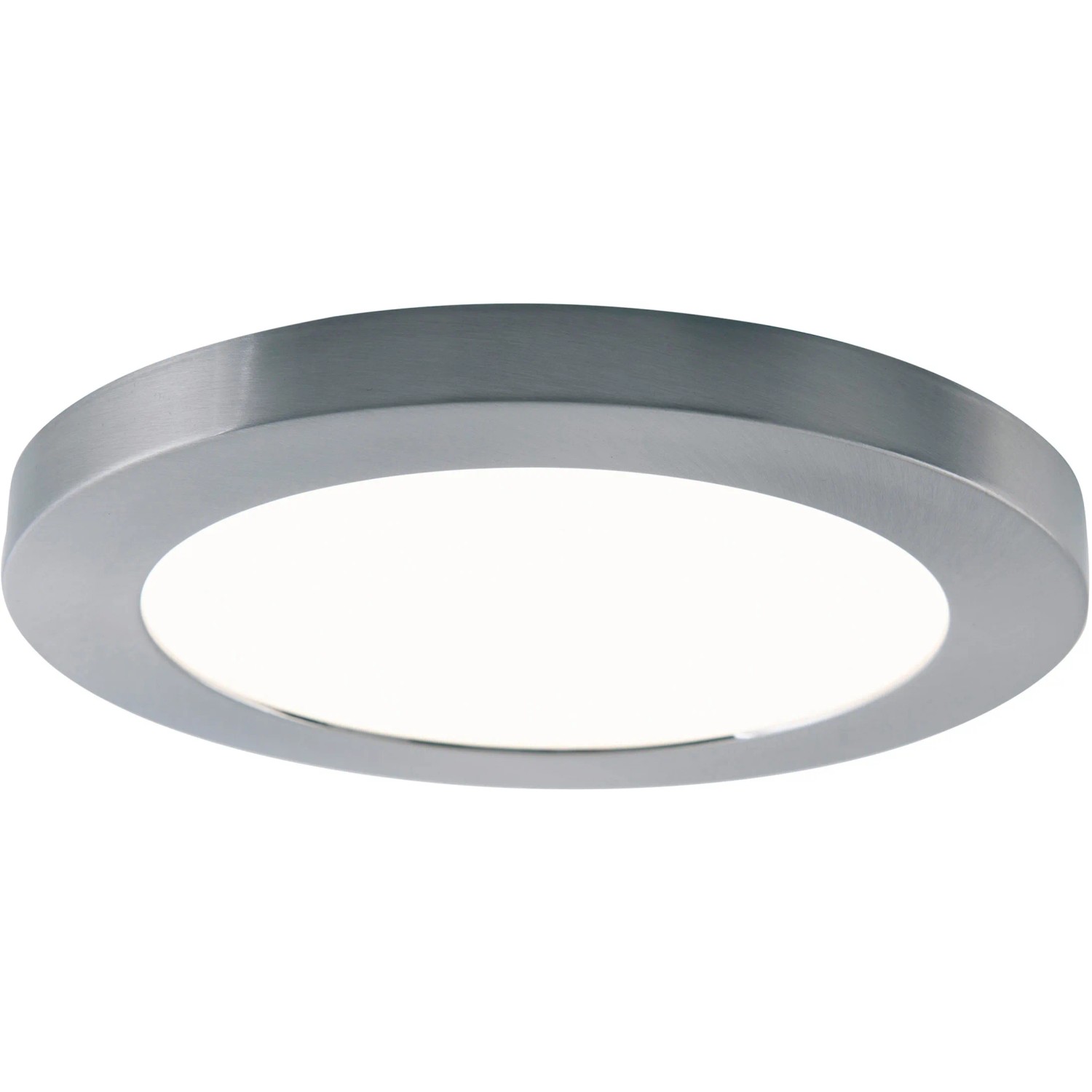 Runde, silberne LED-Deckenleuchte (22,5 cm) von Näve mit warmweißem Licht.