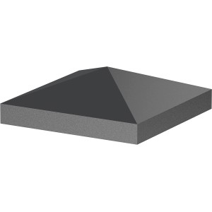 ZacAlu Abdeckkappe aus Metall, 73x73, Anthrazit für Zaunpfosten.