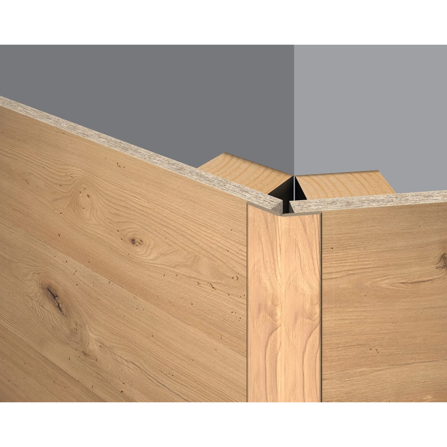 Egger Faltleiste Decowall FL009 Esbjerg, hellbraune Wandverkleidung für Innenecken.