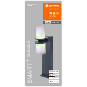 Ledvance Smart+ LED-Standleuchte für Außen, 50cm, Multicolor. Dekorative Gartenbeleuchtung.