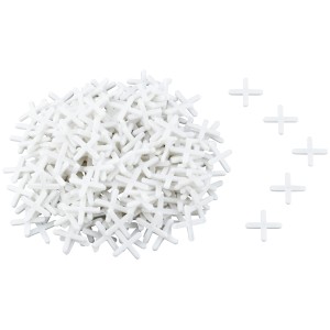 LUX Fliesenkreuze, 3 mm, 250 Stück, aus Kunststoff für gleichmäßige Fugen beim Fliesenlegen.