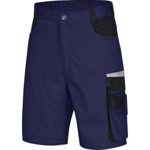 Safety&More Arbeitsshort Extreme in Blau mit Reflexstreifen und Taschen (Größe M).
