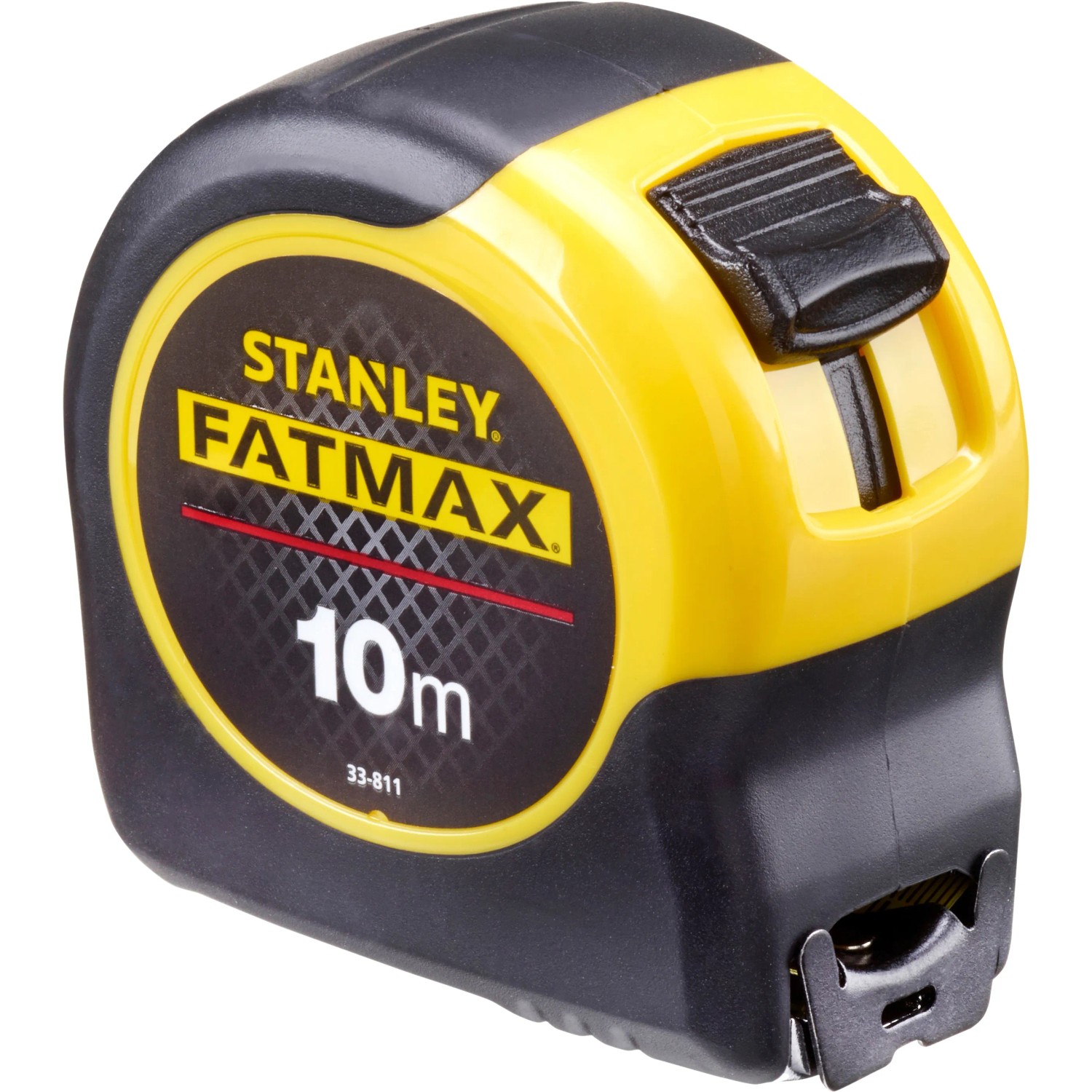 STANLEY FATMAX XTREME Bandmaß 10 M – Fingerbremse, 16 Cm BladeArmor-Beschichtung, Extra Großer Haken, Beidseitig Bedruckt, Bi-Material-Gehäuse