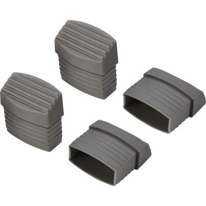 4er Set Fußkappen für Gartenstuhl Amarillo, höhenverstellbar, zum Schutz von Boden und Möbel.