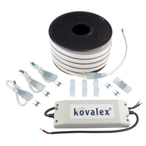 Kovalex LED Licht Set 10m mit Trafo, Einspeisungen, Endkappen und Verbinder.