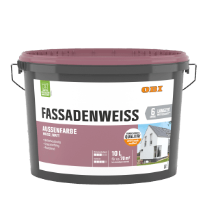 Eimer OBI Fassadenweiss Matt, 10 l, für Fassadenbeschichtung.