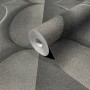 Rolle Marburg Vliestapete, grafisches Muster in Schwarz, moderne Optik.